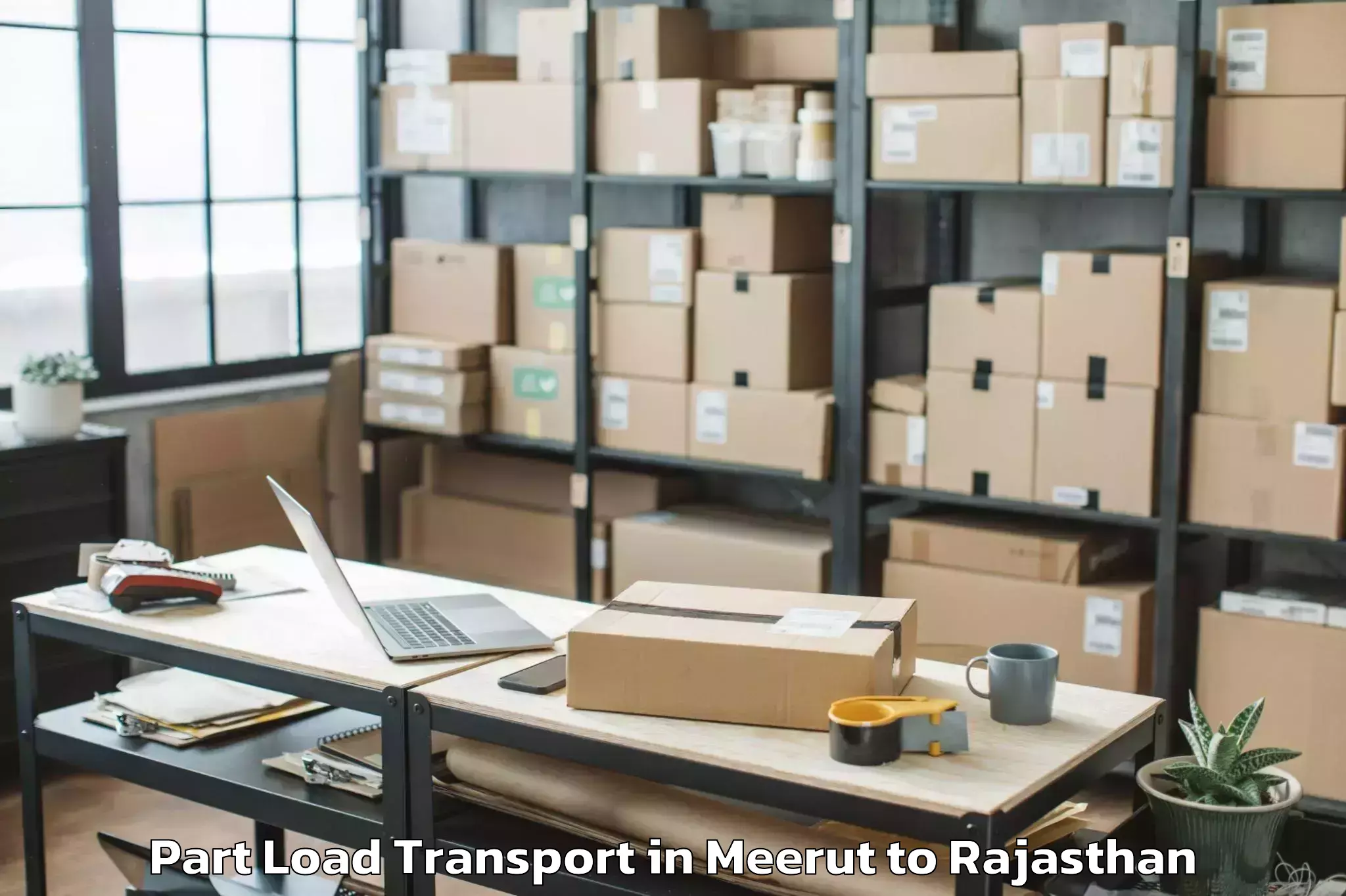 Reliable Meerut to Bikaner Part Load Transport